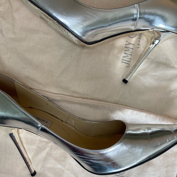 Jimmy Choo Metallic Love 100mm Pumps - Picture 5 of 15